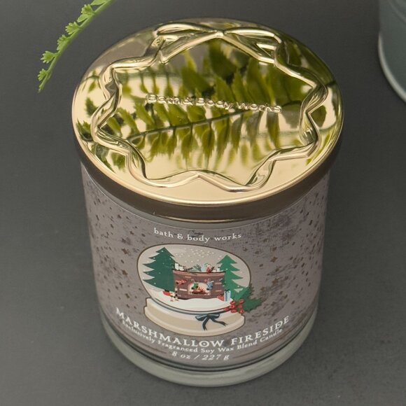 BBW Marshmallow Fireside Bath & Body Works Single Wick Candle - Picture 4 of 10